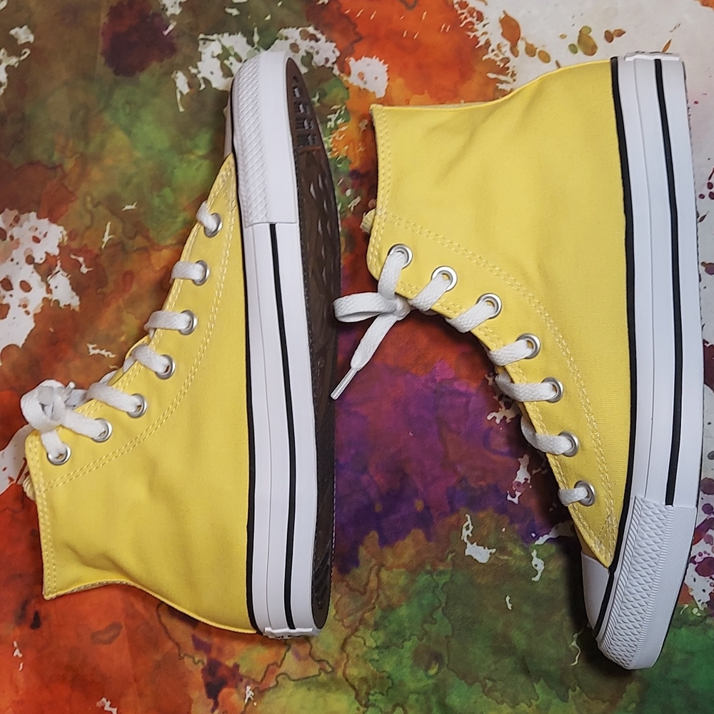 High top Converse Butter yellow women's size 7.5 - Picture 6 of 10